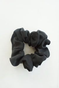 Cupro Linen Scrunchie Black