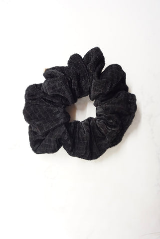 Holiday Black Textured Velvet Scrunchie 2020