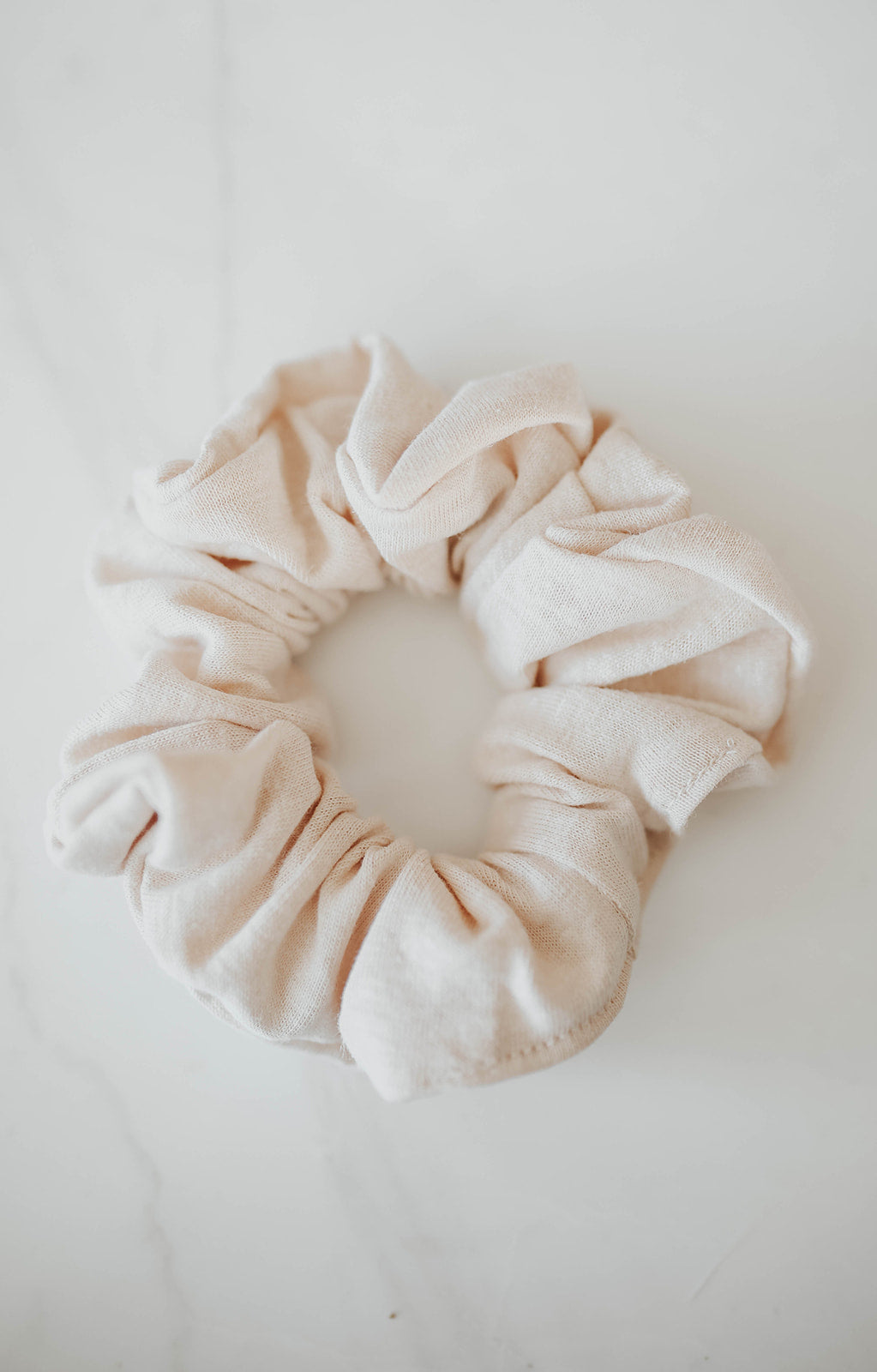 Cotton Jersey - Seashell Scrunchie
